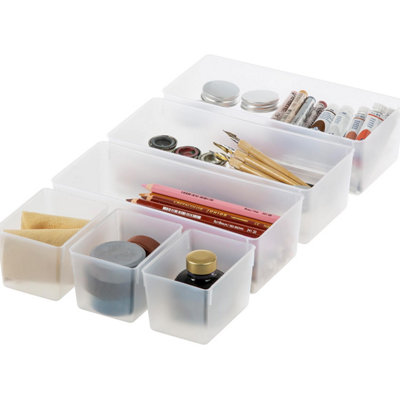 Stackable Storage Boxes, 14L, Assorted Colours - Pack of 4, Storage Boxes