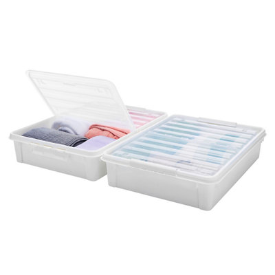 Smartstore Bedroller Underbed Storage Box with Transparent Foldable Lid, 60L