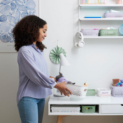 SmartStore Essence Medium Sea Salt Storage Tray Basket , 5.6L