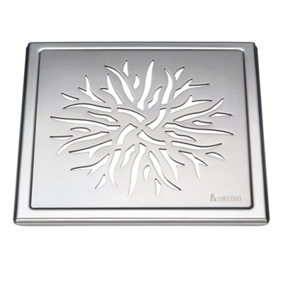 Smedbo Crown Pattern Bathroom Shower Drain Cover Floor Grating