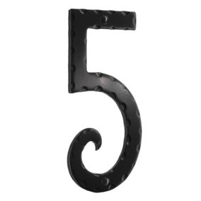 SMEDBO - House Number 5 in Black Wrought Iron