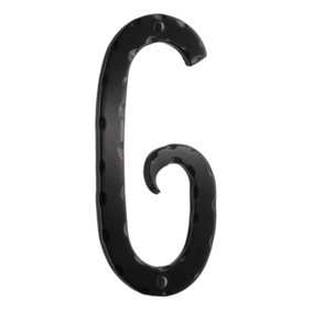 SMEDBO - House Number 6 in Black Wrought Iron
