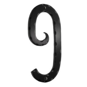 SMEDBO - House Number 9 in Black Wrought Iron