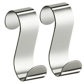 Smedbo Pair of Chromed Steel Hooks for Bathroom Towel Warmers