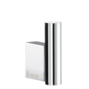 Smedbo Polished Chrome Towel Hook Wall Mounted Bathroom Storage