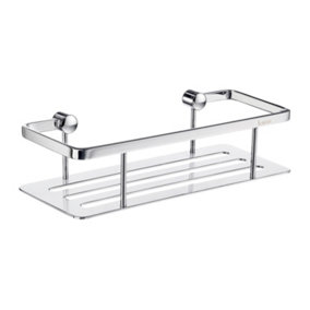 Smedbo Shower Basket Wall Mounted Soap Caddy Non-Rust Storage Shelf
