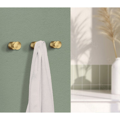 Smedbo Towel Hooks Wall Mounted Storage Non-Rust Brass Core