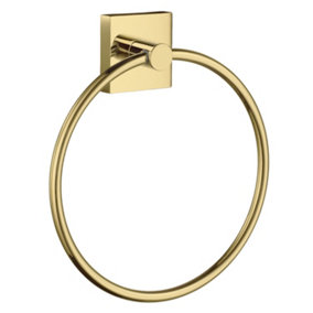 Smedbo Towel Ring Wall Mounted Bathroom Storage Non Rust Brass