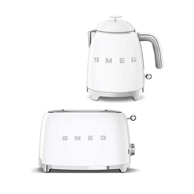 Smeg Mini kettle and Two Slice Toaster White