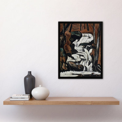 Smelt Brook Falls Landscape Marsden Hartley Framed Wall Art Print 12X16