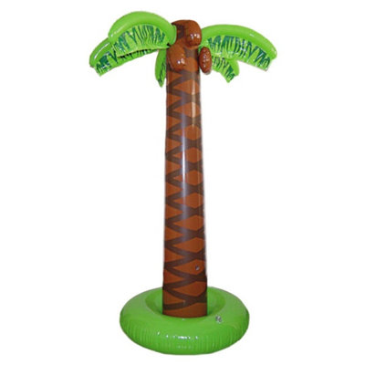 Smiffys Palm Tree Luau/Beach Party Inflatable Brown/Green (One Size)