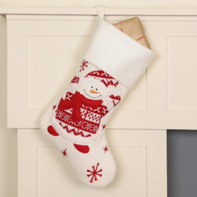 Smiling Snowman Children's Xmas Tree Decoration Christmas Gift Bag Christmas Stocking