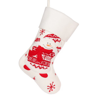 Smiling Snowman Children's Xmas Tree Decoration Christmas Gift Bag Christmas Stocking