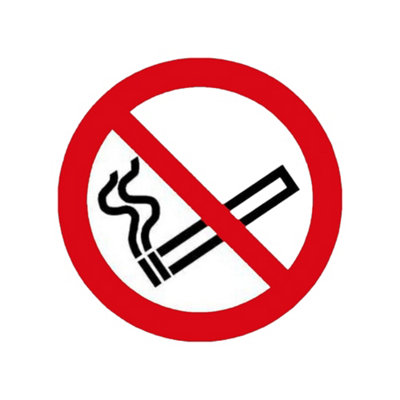 Smiths Architectural No Smoking Sign White/Red/Black (100mm x 100mm)