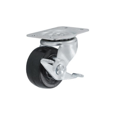 Smiths Ironmongery Swivel Castor Black/Silver (One Size)