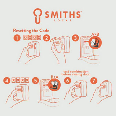 Smiths Locks 4 Digit Key Safe Lock - SMT102 - Mini, 95 x 75mm - Wall ...