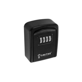 Smiths Locks Mini 4 Digit Key Safe Black (95mm x 75mm)