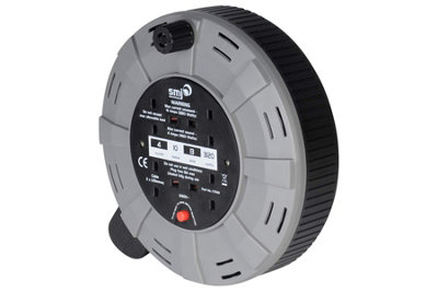 SMJ Electrical 10m 4 Socket 13A Easy-Wind Cassette Extension Lead Cable Reel Price Comparisons | Compare The Build