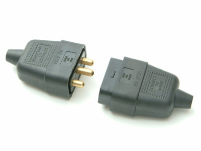 SMJ RC3PBC Black Plug & Socket 10A 3-Pin SMJRC3PBC