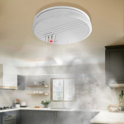 Smoke Alarm Detector Home Garage 85Db Battery Powered Safety Optical Office