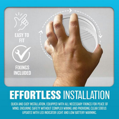 Smoke Alarm Detector Home Garage 85Db Battery Powered Safety Optical Office - 5