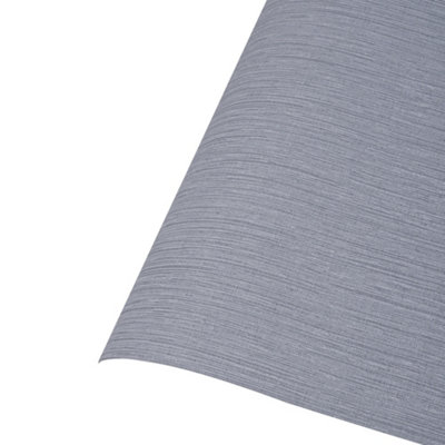 Smoke Grey Linen Texture Wallpaper Plain Effect Wall Paper Roll 5.3m² - 3