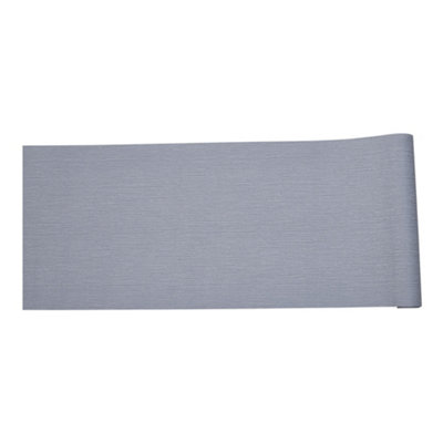 Smoke Grey Linen Tuxture Wallpaper Plain Effect Wall Paper Roll 5.3m²