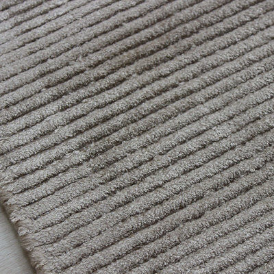 Smoke Plain Modern Handmade Easy to Clean Rug for Living Room and Bedroom-100cm X 150cm