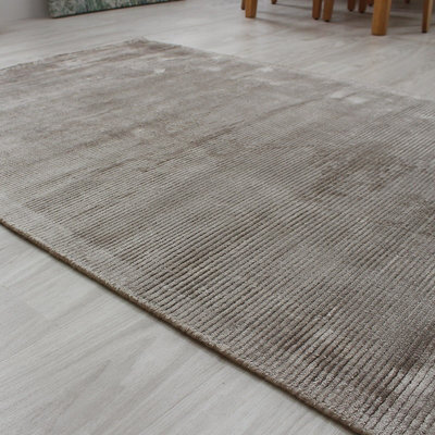Smoke Plain Modern Handmade Easy to Clean Rug for Living Room and Bedroom-200cm X 300cm