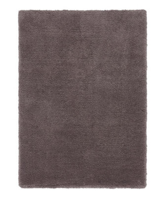 Smoke Shaggy Modern Plain Easy to clean Rug for Dining Room Bed Room and Living Room-120cm X 170cm