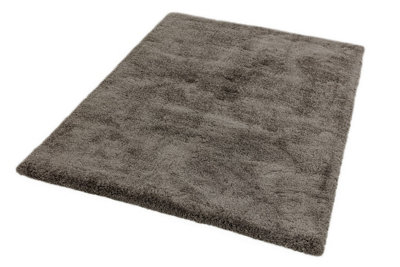 Smoke Shaggy Modern Plain Easy to clean Rug for Dining Room Bed Room and Living Room-120cm X 170cm