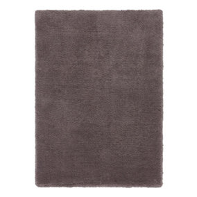 Smoke Shaggy Modern Plain Easy to clean Rug for Dining Room Bed Room and Living Room-160cm X 230cm