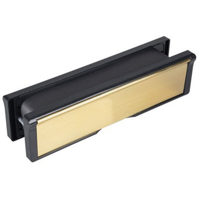 Smokeproof Intumescent Letterbox Assembly - 272mm Width Polished Brass ...