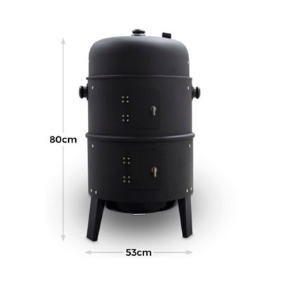 Smoker and Charcoal Grill Barbeque - 8