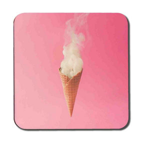 Smoking Ice Cream Cone Coaster Set / Default Title