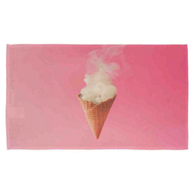 Smoking Ice Cream Cone Kitchen Towel / Default Title