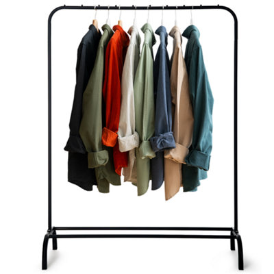 OHS Fabric Canvas Wardrobe Zip Hanging Rail Clothes Shelving