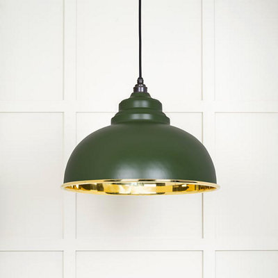 Smooth Brass Harborne Pendant in Heath