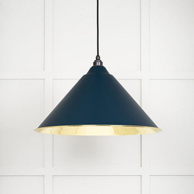 Smooth Brass Hockley Pendant in Dusk