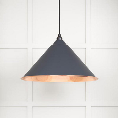 Smooth Copper Hockley Pendant in Slate