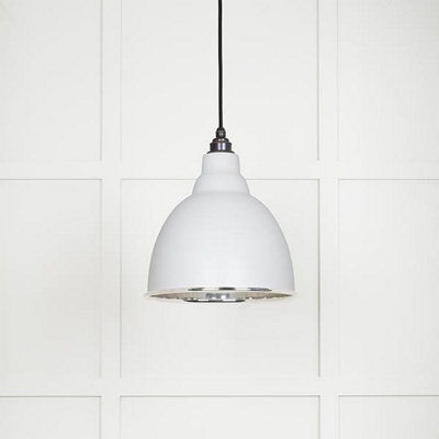 Smooth Nickel Brindley Pendant in Flock