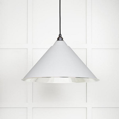 Smooth Nickel Hockley Pendant in Flock