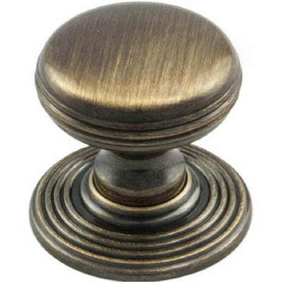 Smooth Ringed Cupboard Door Knob 28mm Diameter Florentine Bronze Cabinet Handle