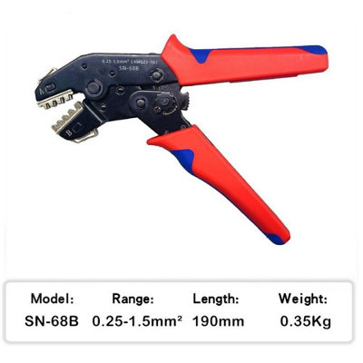SN 68B Crimping Plier Crimper Tool 0.25 1.5mm² For Dupont,TE,JST