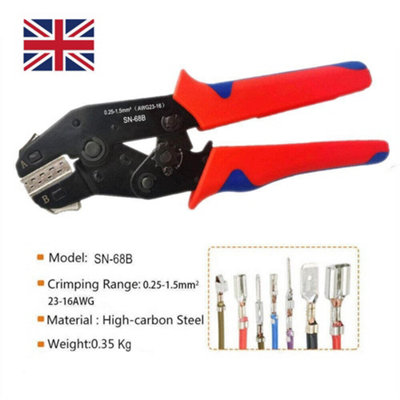 SN 68B Crimping Plier Crimper Tool 0.25 1.5mm² For Dupont,TE,JST