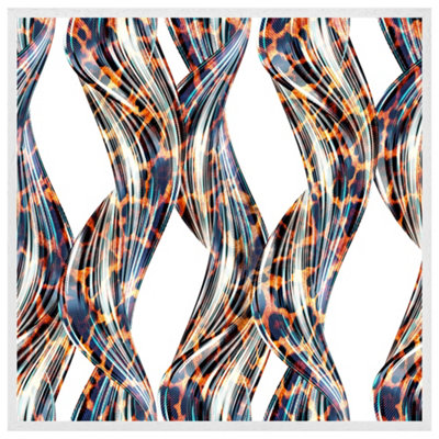 Snake & leopard skin (Picutre Frame) / 20x20" / Black