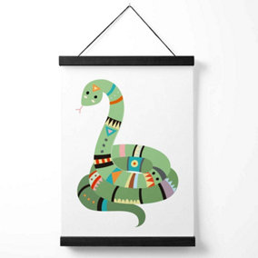 Snake Tribal Animal Medium Poster with Black Hanger