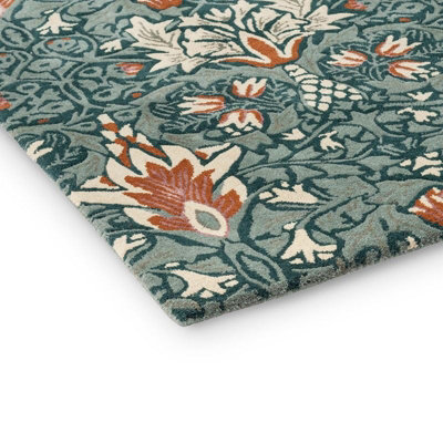 Snakeshead Runner Rugs 127207 in Thistle Russet by William Morris ...