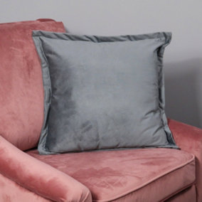Snakeskin Textured Grey Velvet Cushion Cover