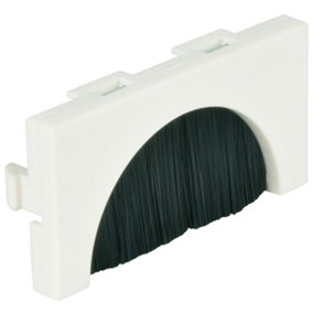 Snap In Half Brush Filled Aperture Wall Plate Module